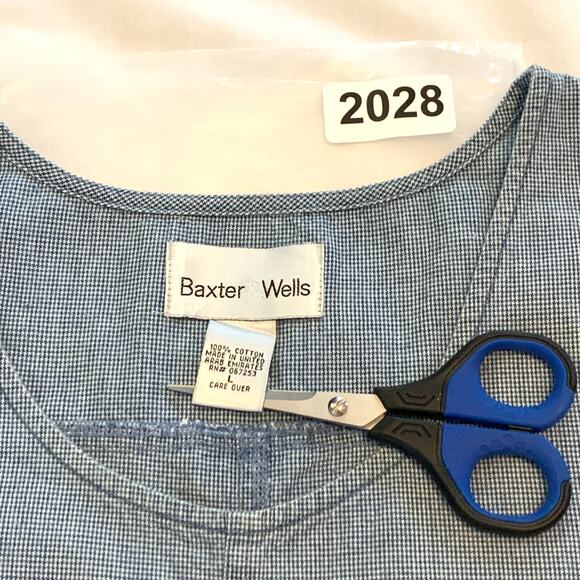 Baxter & Wells Womens Dress Jumper Sz. Large Sleeveless Midi Pockets Embroidery - Picture 10 of 10